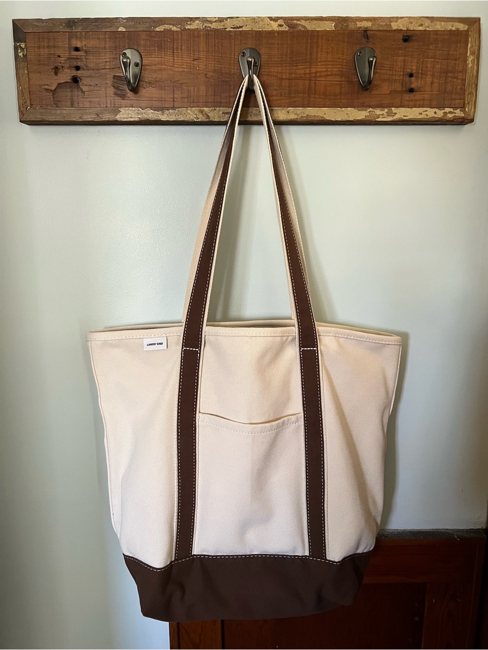 Lands' End Large Zip Top Tote